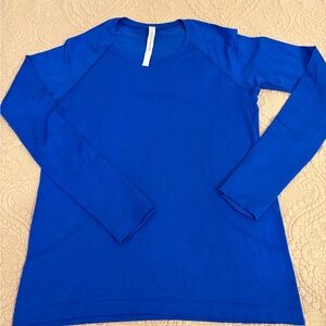 Lululemon Swiftly Royal Blue Crew Neck Top